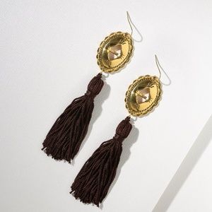 Vanessa Mooney - THE GOLD CONCHO TASSEL EARRINGS